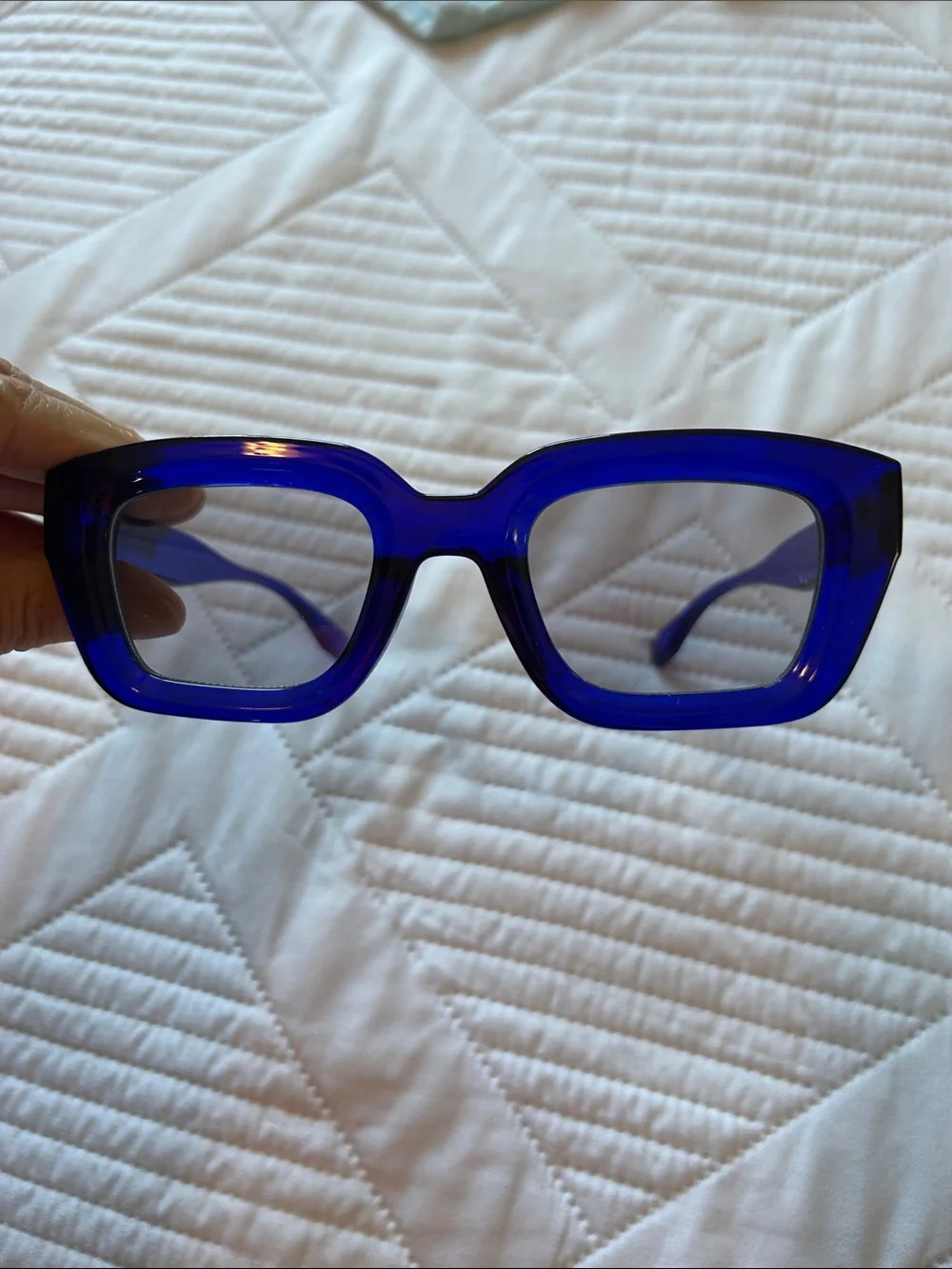 Bold Cobalt Blue women’s Rectangular Sunglasses